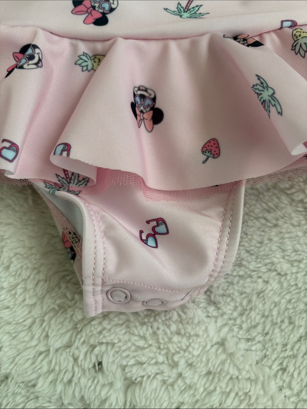 Pink Minnie Mouse Ruffle One-Piece Swimsuit - Picture 2 of 5